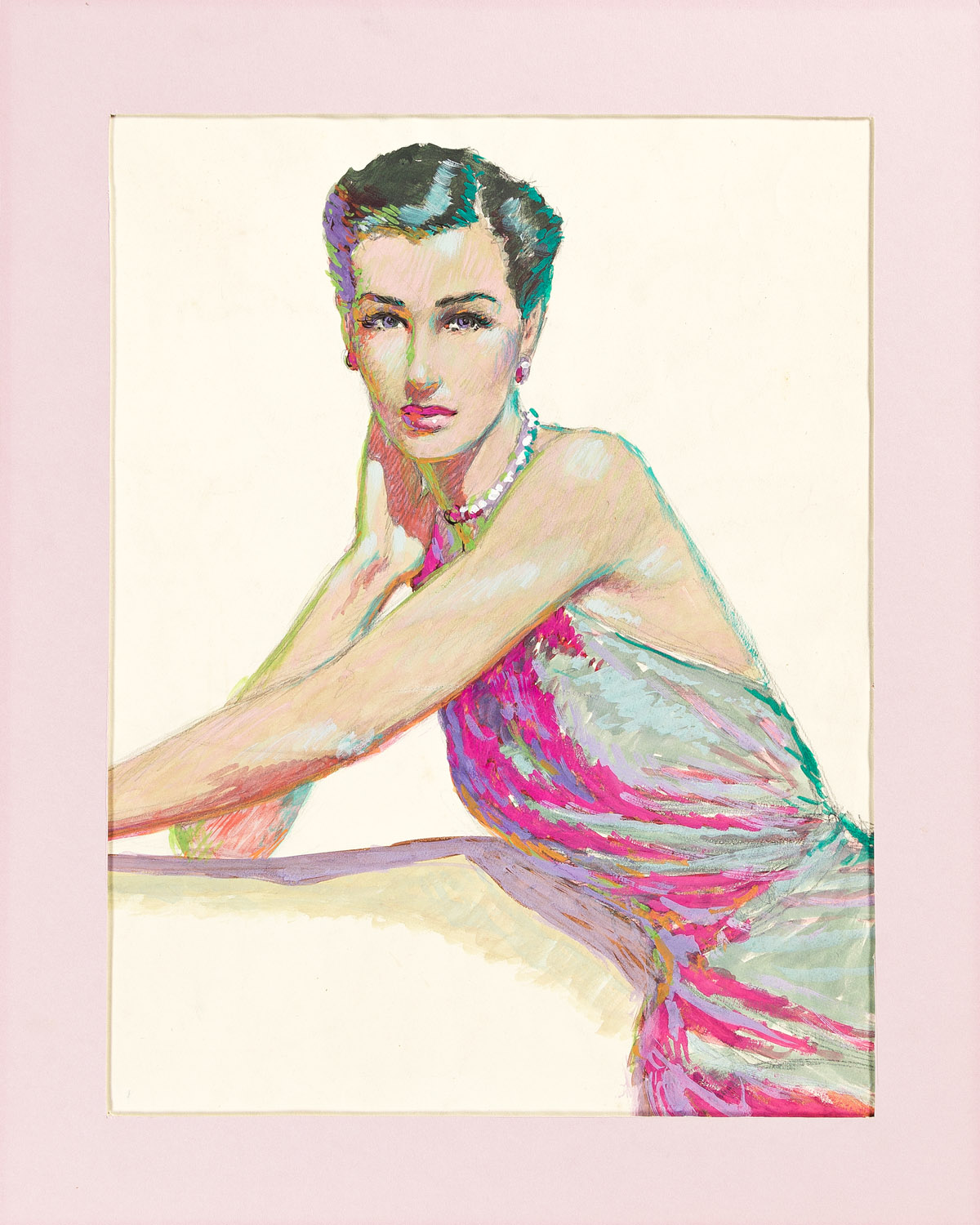 EDWIN GEORGI (1896-1964) Woman With Pearls.